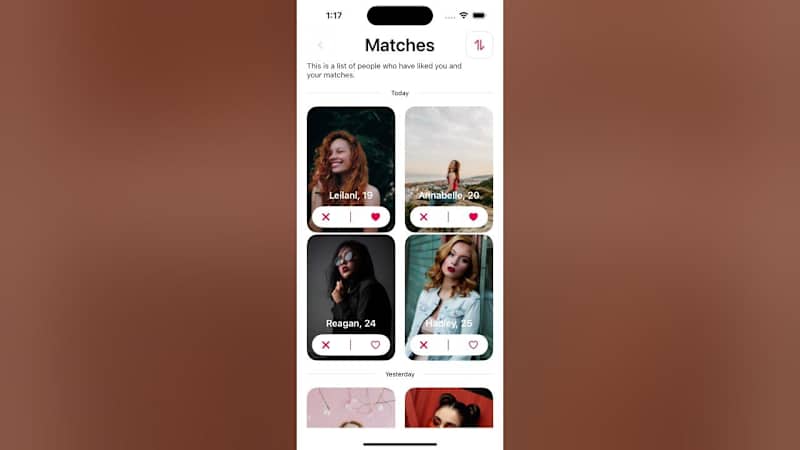 Cover image for Dating app iOS app