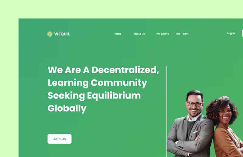 Cover image for UI/UX Design For Wequill Learning Community.