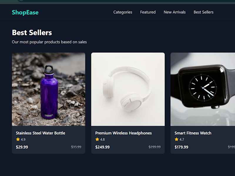 Cover image for ShopEase - Headless Commerce Frontend