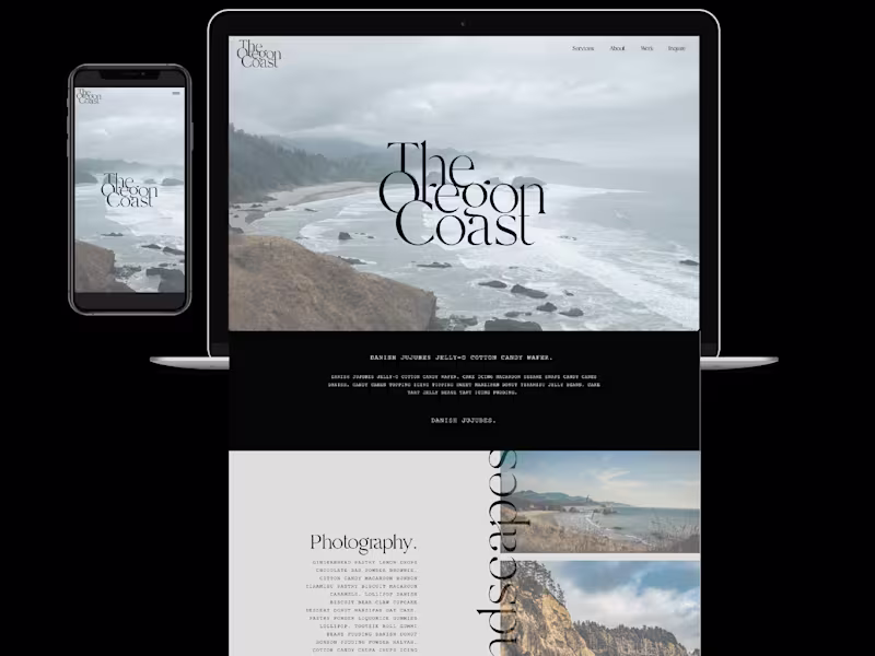 Cover image for The Oregon Coast l Bespoke Website Design 