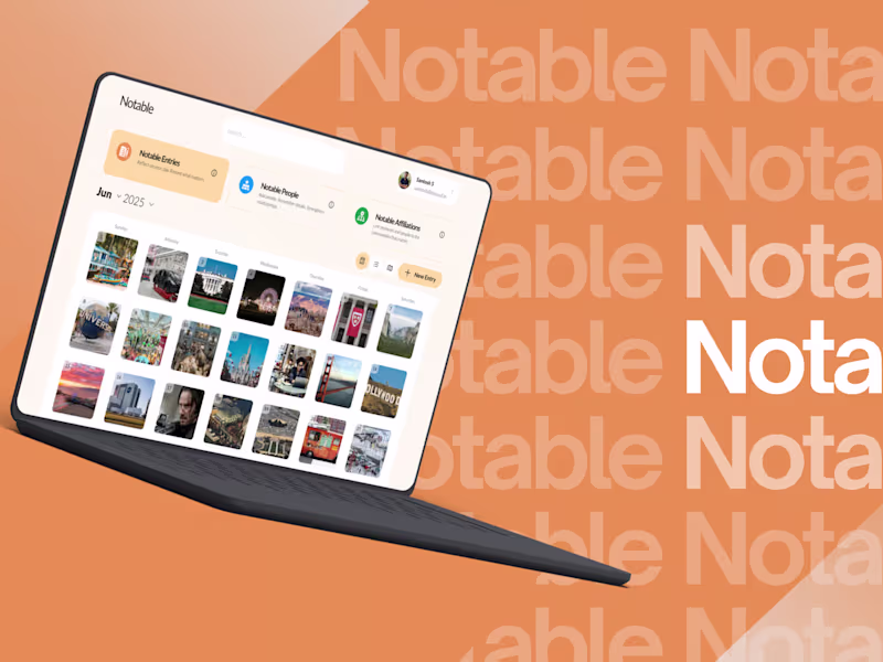 Cover image for Notable | Memory & Life Archive Platform 
