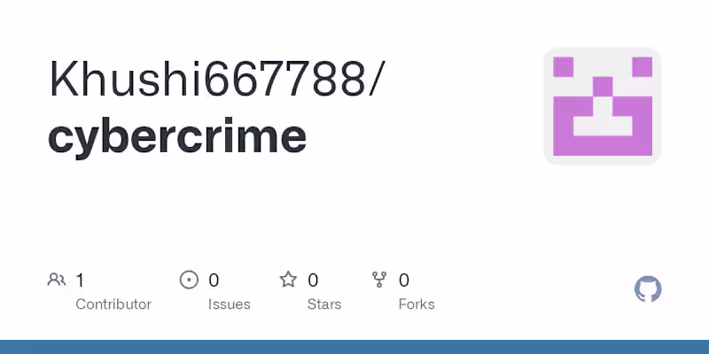 Cover image for Cyber Crime Analysis using Machine Learning