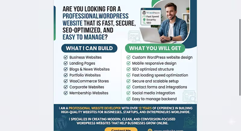 Cover image for WordPress Website Design, Development &