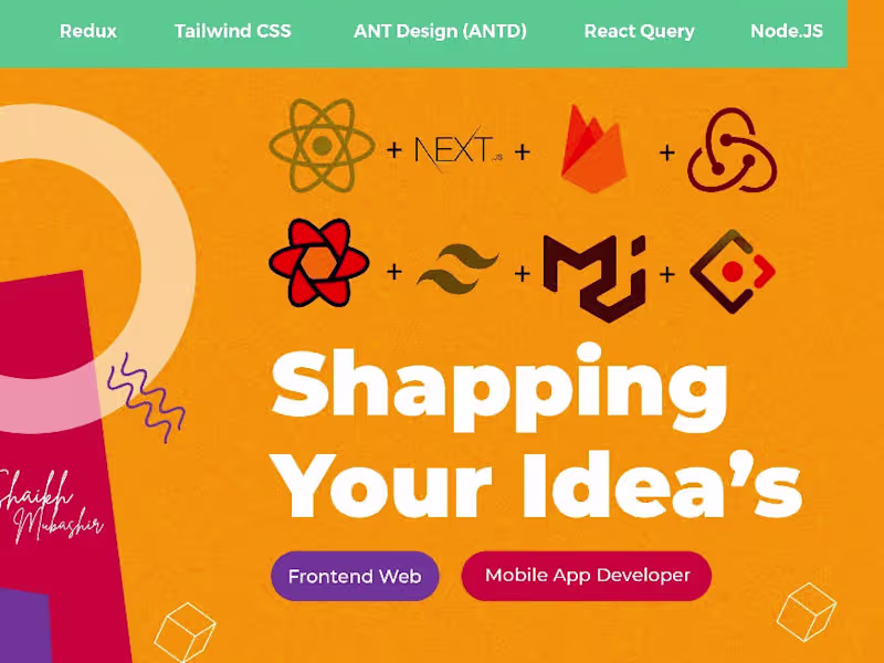 Cover image for Frontend Developer using ReactJs NextJs Javascript Typescript
