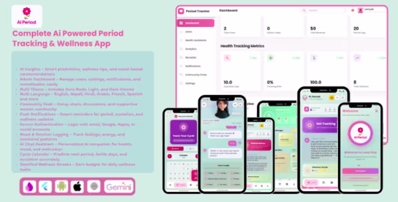 Cover image for Period Tracker – Smart Cycle Calendar Track your period, ovu...
