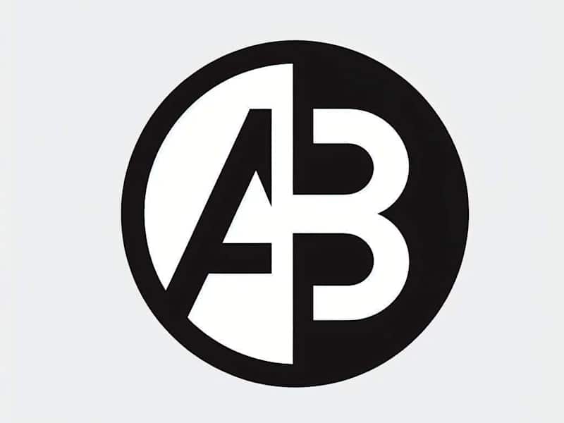Cover image for AB Logo Design (Black and White)