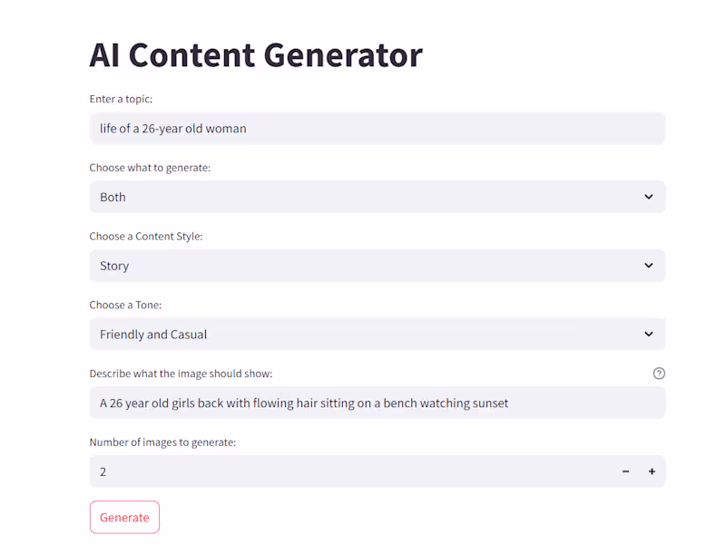 Cover image for AI Content Generator Development