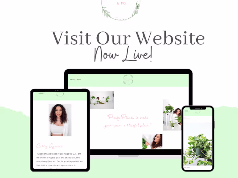 Cover image for Pretty Plant & Co (@prettyplantandco) • Branding & Web design