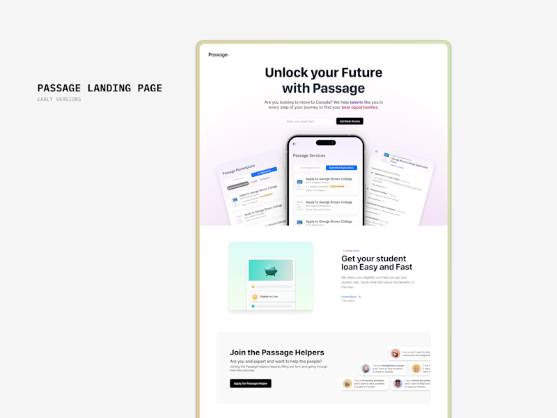 Cover image for Passage Landing Page