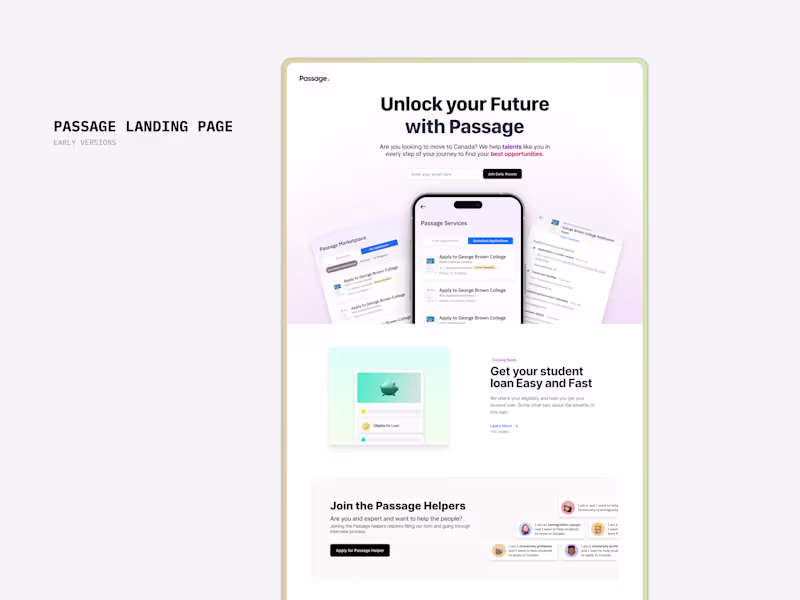 Cover image for Passage Landing Page