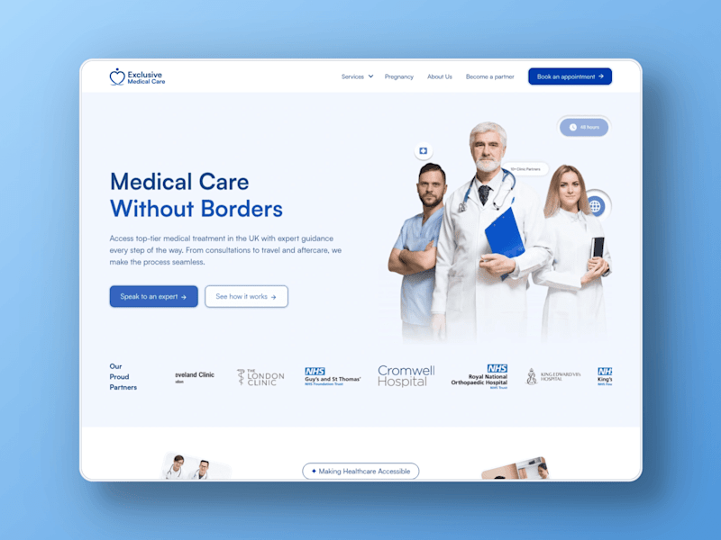 Cover image for Exclusive Medical Care | Home