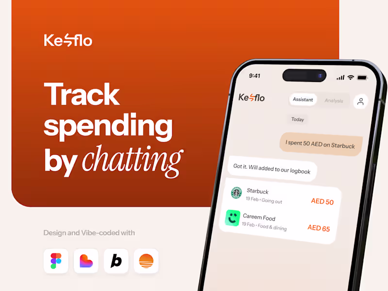 Cover image for Kesflo — AI-powered Spending Tracker App