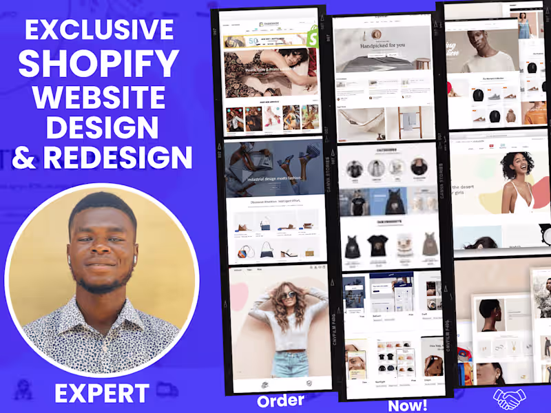 Cover image for I will build Shopify store, Shopify website design and redesign