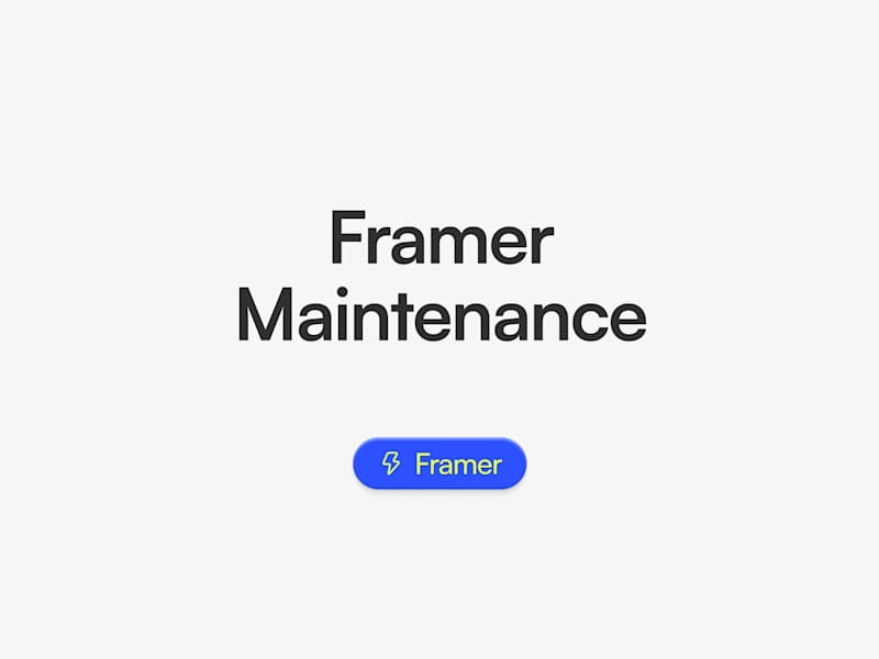 Cover image for Framer Maintenance 