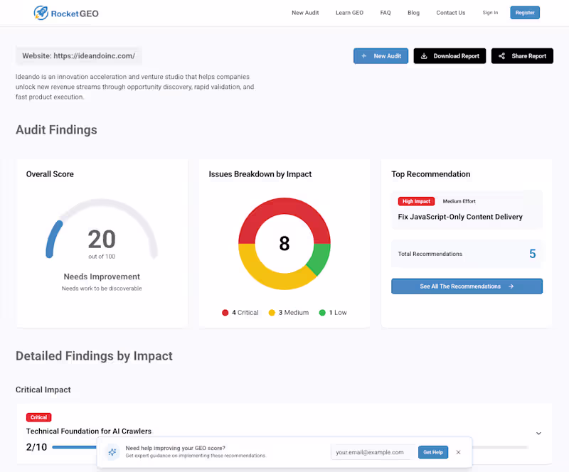 Cover image for RocketGEOAI.com (http://RocketGEOAI.com) is an AI‑powered