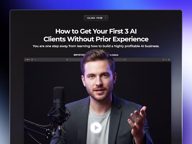 Cover image for Landing Page ✦ AILINK PRO