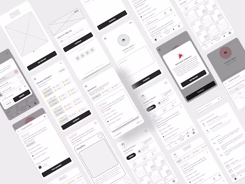 Cover image for Wireframes for a social network concept