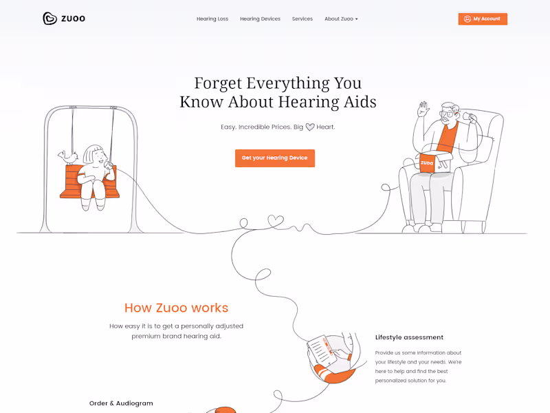 Cover image for Zuoo website design