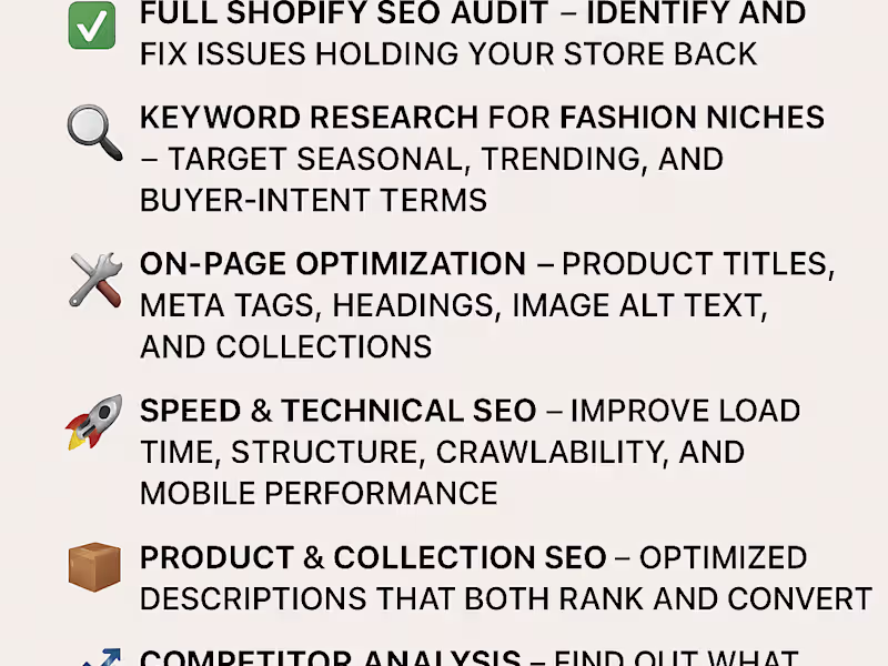 Cover image for SEO for your clothing e-commerce store on Shopify