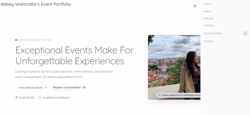 Cover image for My event hosting portfolio, showcasing the work I've done in...