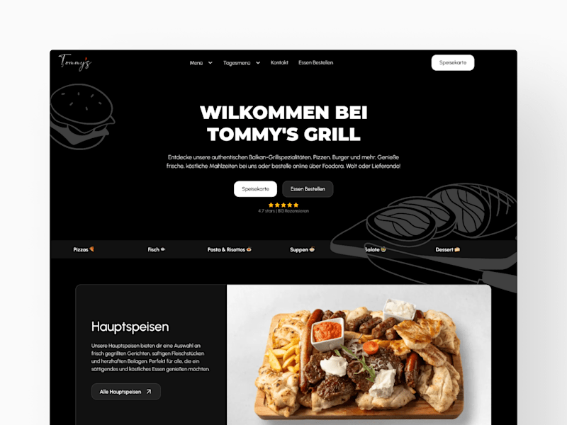 Cover image for Tommy’s Grill: Tasty Website Bringing More Restaurant Guests