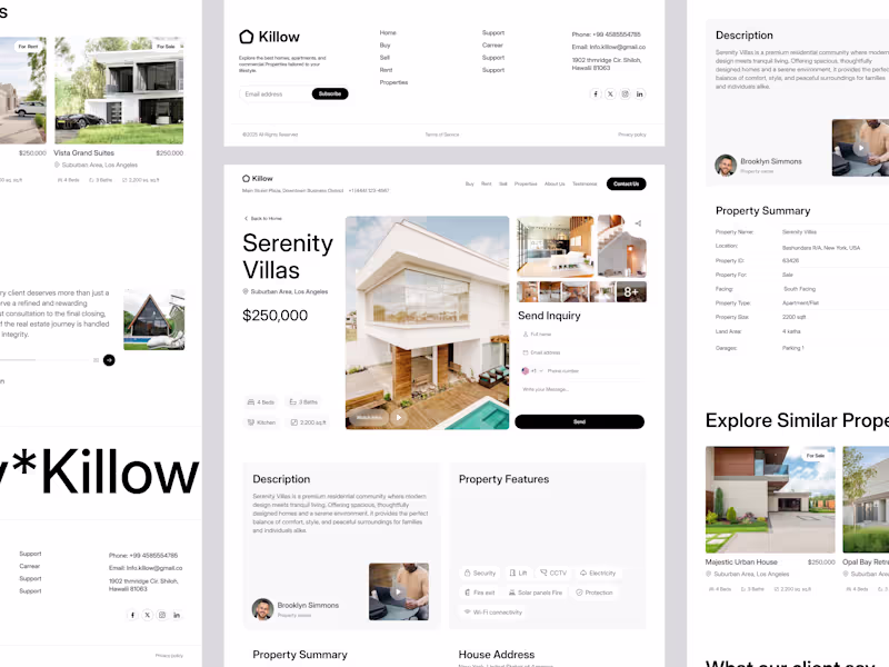 Cover image for Real Estate Website for Killow (Property details) https://dr...