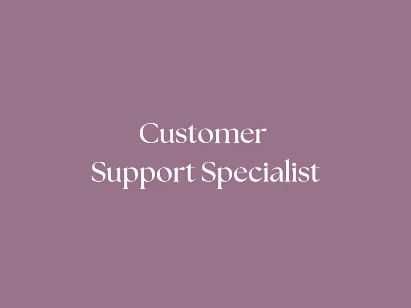 Cover image for Customer & Administrative Support Specialist