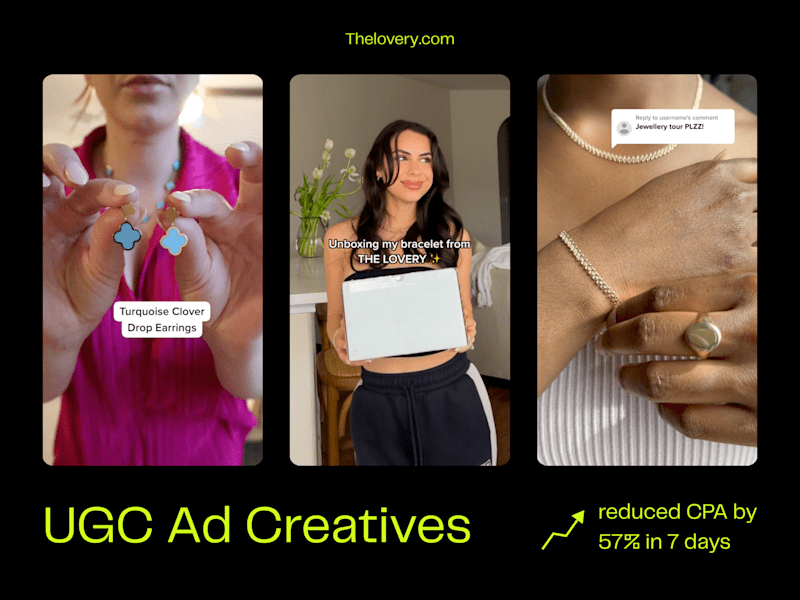 Cover image for UGC ad creatives | Video Editor | The Lovery
