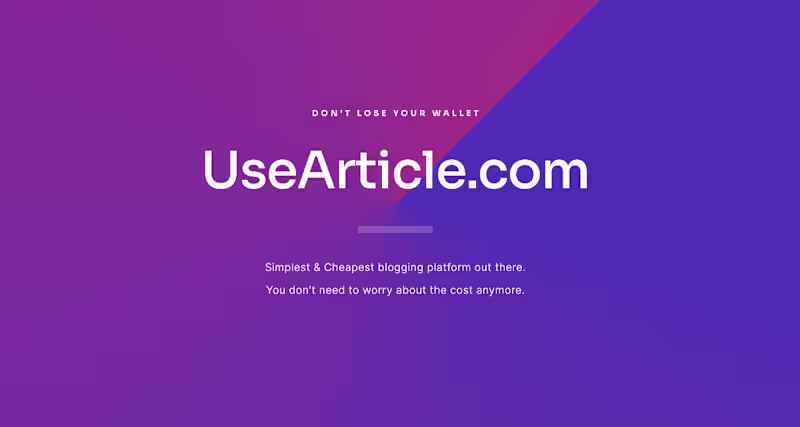 Cover image for UseArticle.com