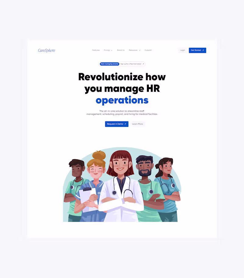 Cover image for CareSpaere Medic Landing page