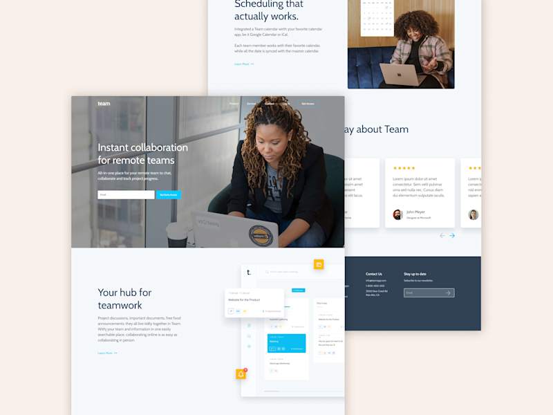 Cover image for Team Collaboration Platform - Website Design Concept