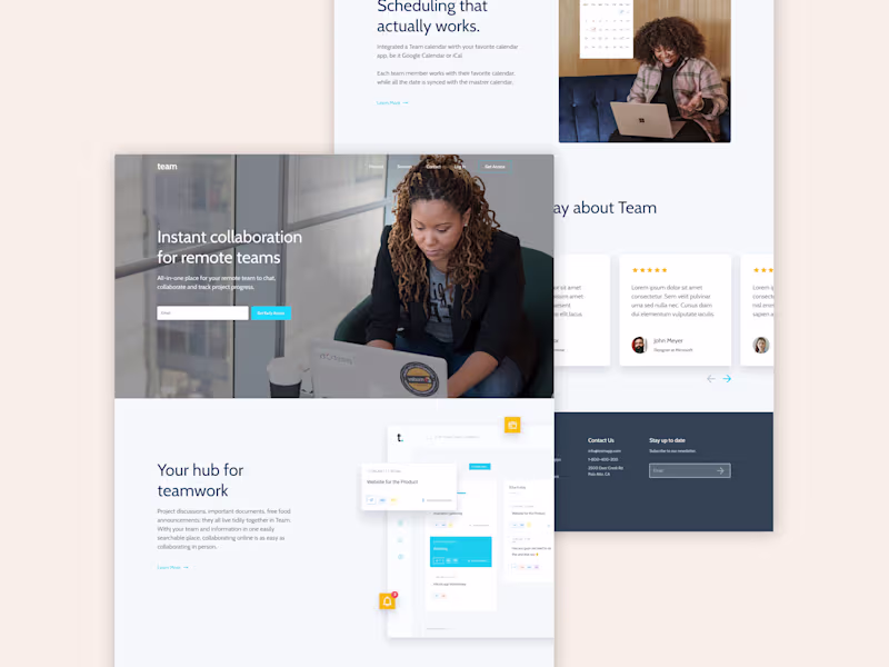 Cover image for Team Collaboration Platform - Website Design Concept