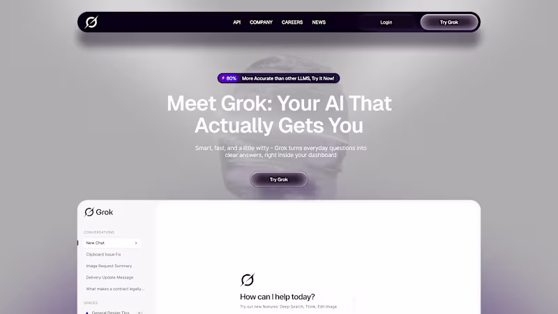 Cover image for Landing page exploration for Grok AI. Which do you prefer?