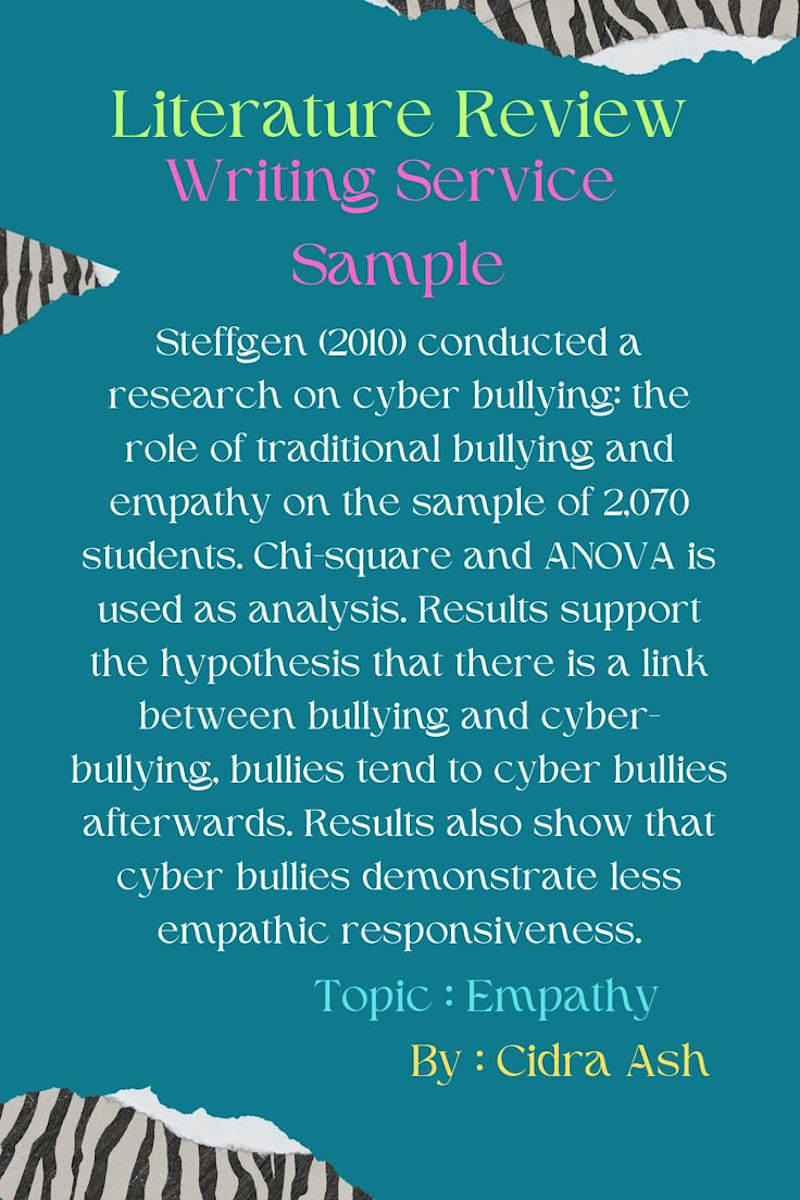 Cover image for Literature Review Sample