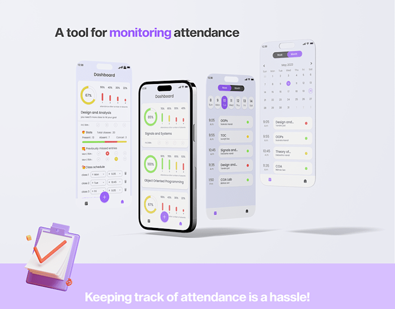 Cover image for Attendance tracking app UI Design :: Behance