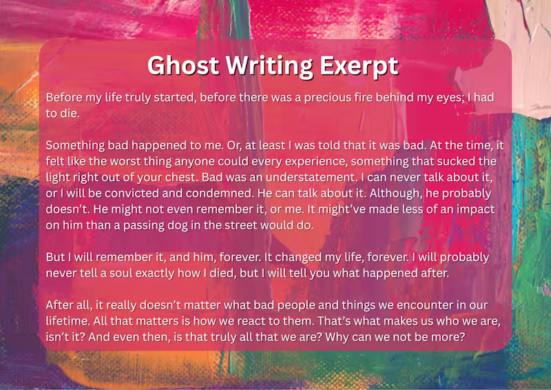 Cover image for Ghost Writing Excerpt