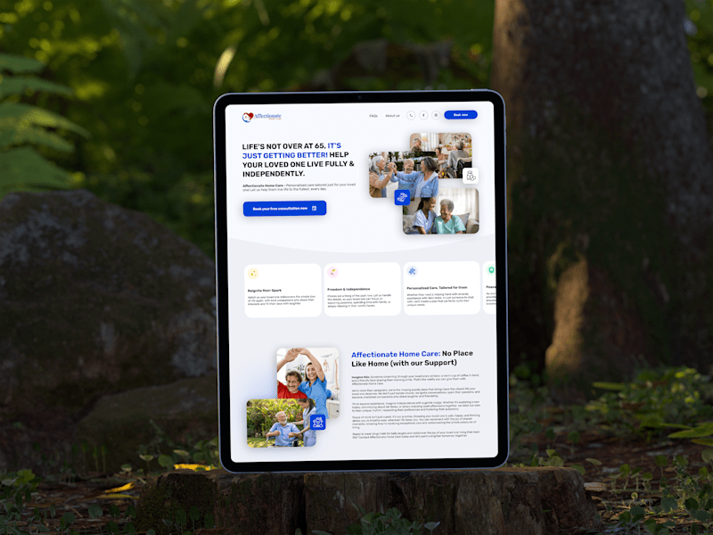 Cover image for Affectionate Home Care Website Design