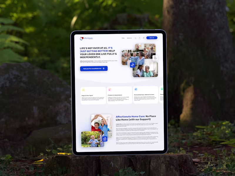 Cover image for Affectionate Home Care Website Design