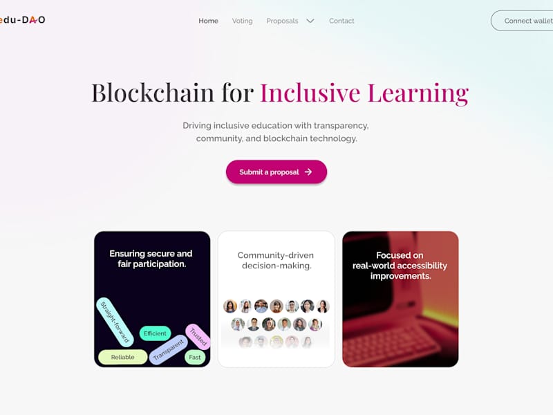 Cover image for EduDAO: Blockchain-Powered Educational Funding Platform