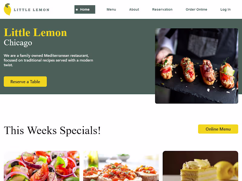 Cover image for Little-Lemon restaurant