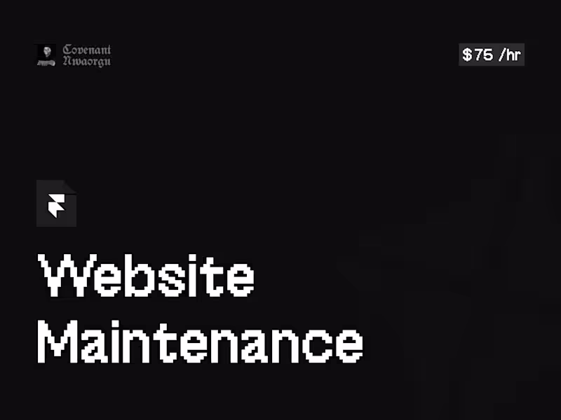 Cover image for  Framer Website Maintenance