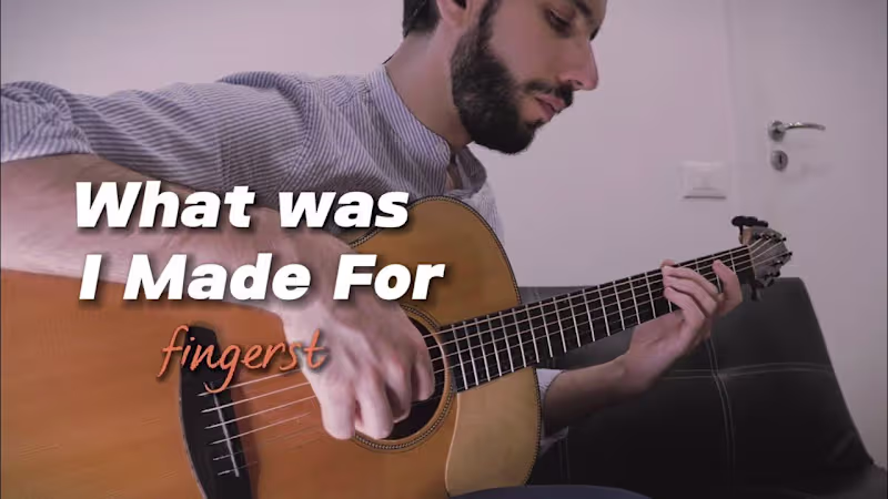 Cover image for What Was I Made For? - Billie Eilish cover (from Barbie) [Finge…