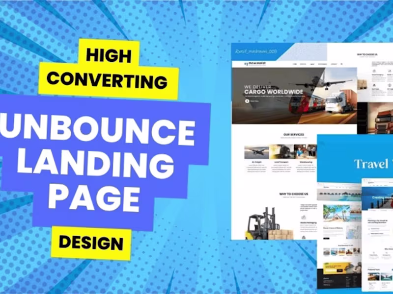 Cover image for I'll create a high converting Unbounce landing page for Wix etc.