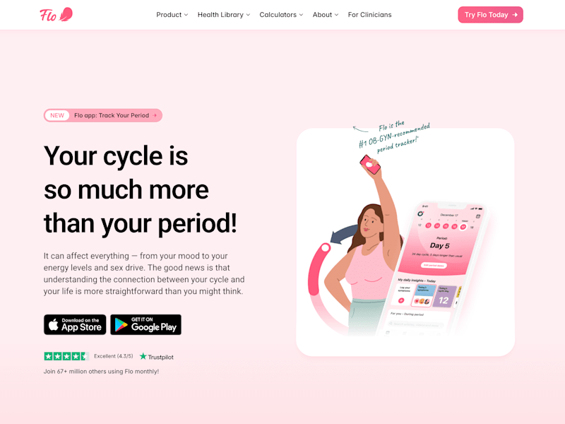 Cover image for Flo App Website Revamp