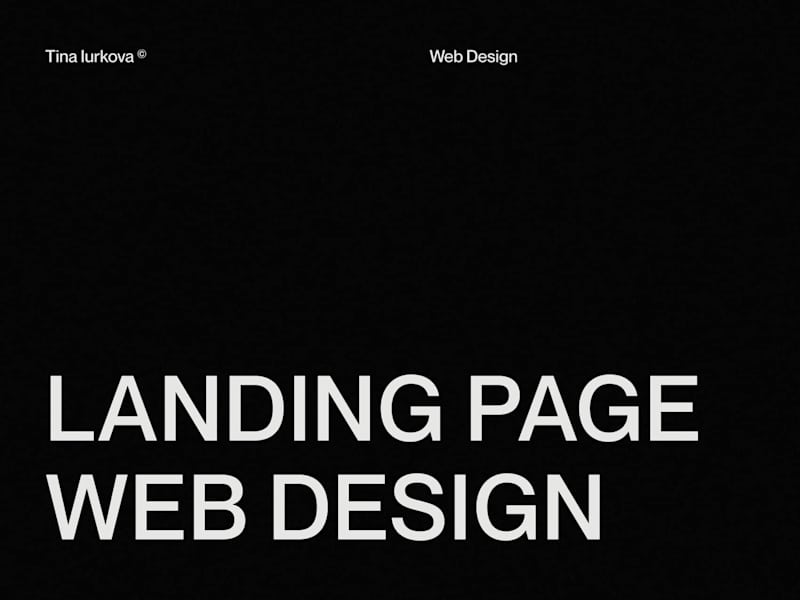 Cover image for Landing Page Design