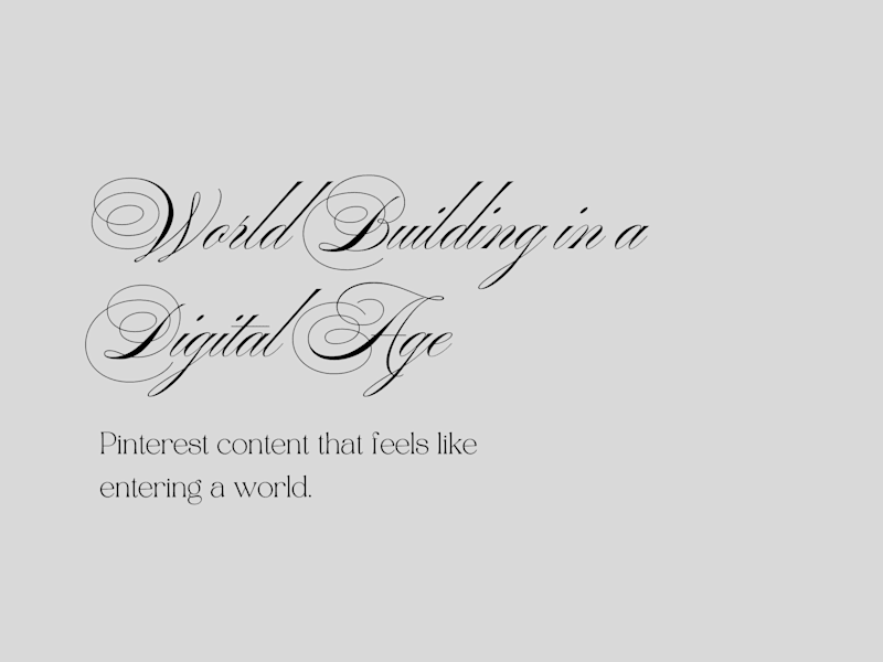 Cover image for Pinterest Worldbuilding & Content Strategy