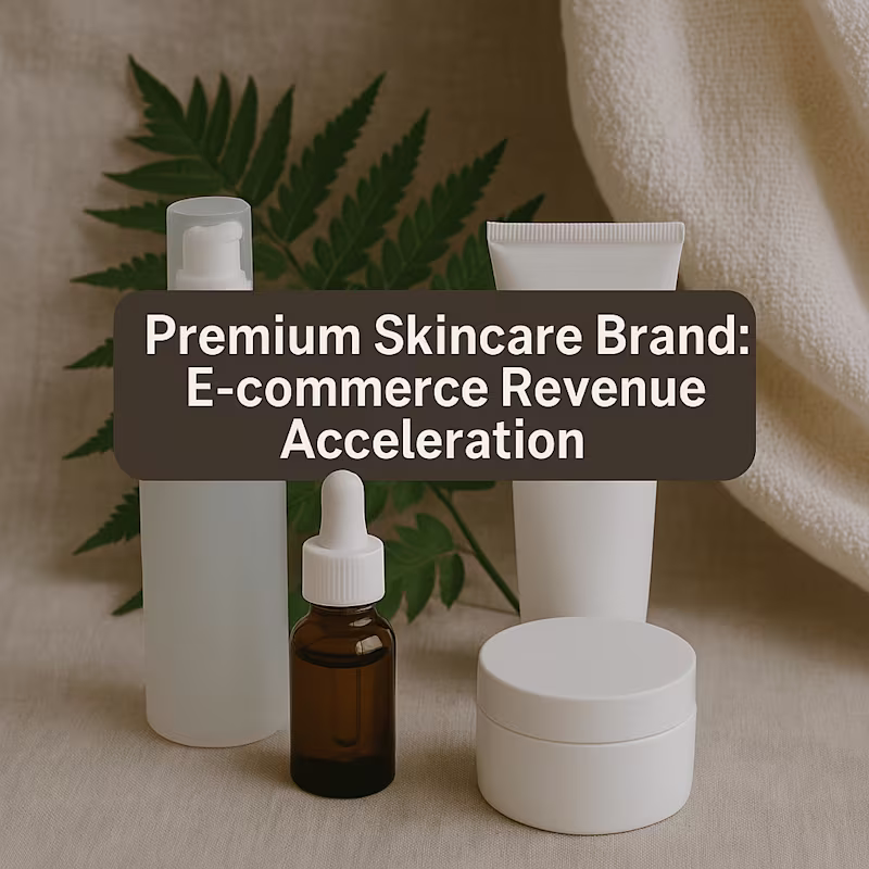 Cover image for Premium Skincare Brand: E-commerce Revenue Growth