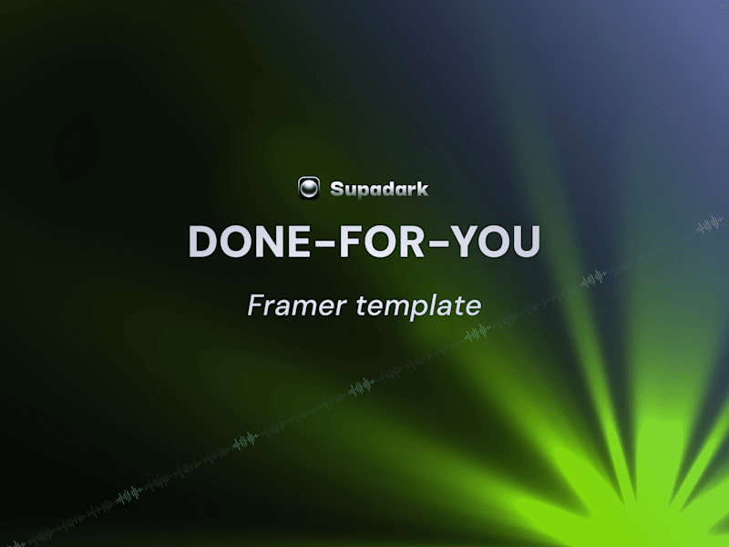 Cover image for Framer Template Done-For-You