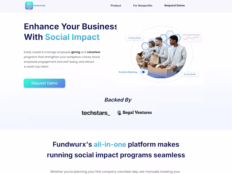 Cover image for Webflow Landing Page for Fundwurx - Design & Development