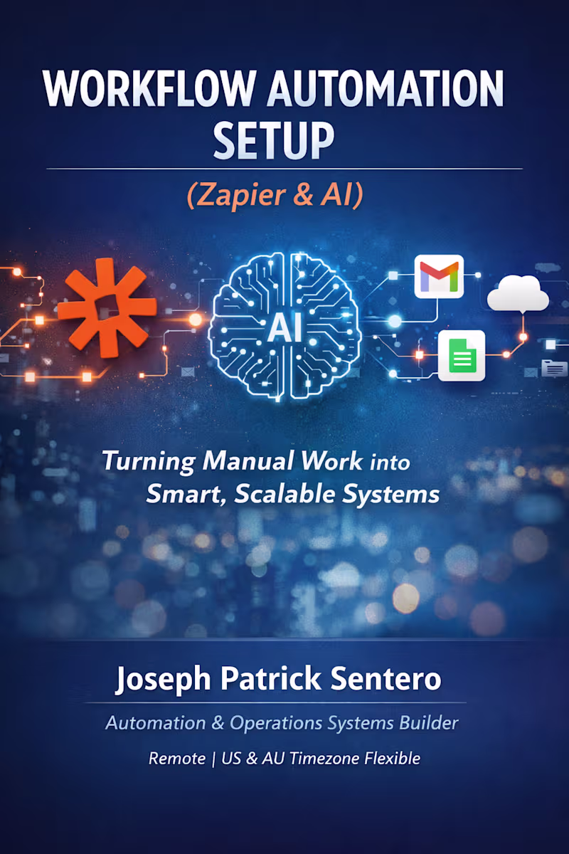 Cover image for Workflow Automation Setup (Zapier & AI)
